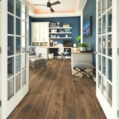 wood look laminate floors in a home office in Medina OH
